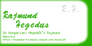 rajmund hegedus business card